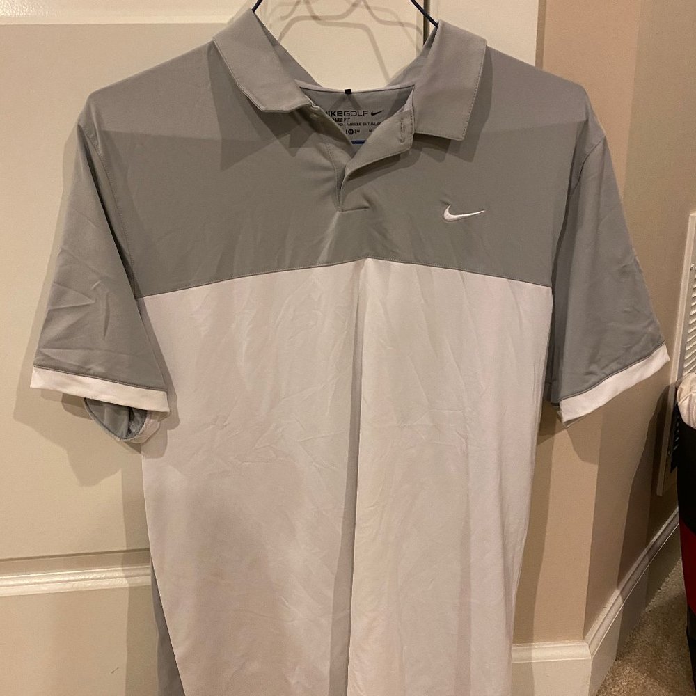 Nike Golf Shirt Grey and White